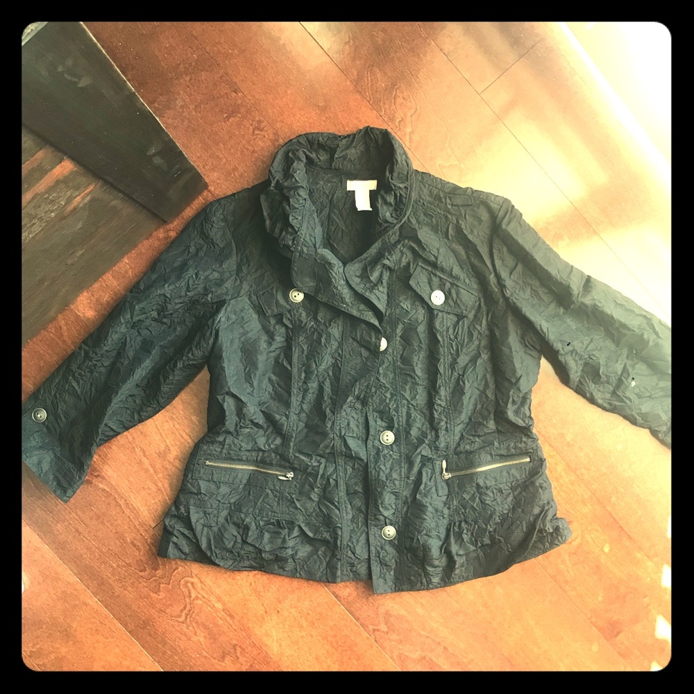 Chico crinkly black dressy jacket